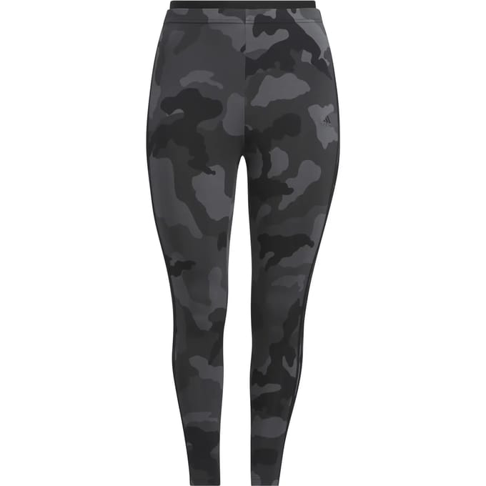 Adidas Essentials 3 Stripes Camo Print Plus 7/8 Leggings Grijs 3X Vrouw