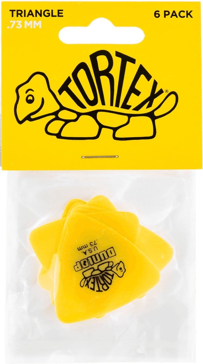 Dunlop 431P73 Tortex Triangle Plectrum 0.73mm 6-Pack - Plectra, zakje met 6 stuks