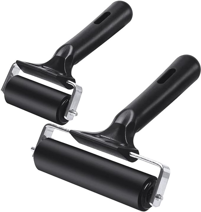 2-Pack Rubber Brayer Roller voor Verf en Inkt - Stempel- en Kunstgereedschap