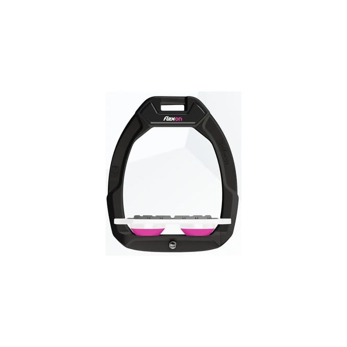 Zwarte/Witte/Roze Plat Grip Veiligheidsbeugels voor paardrijden Flex-On Safe-On
