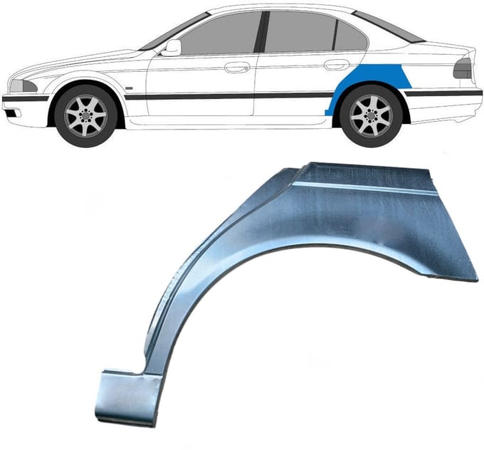 Reparatiepaneel achterspatbord voor BMW 5 E39 1996-2004 / Links