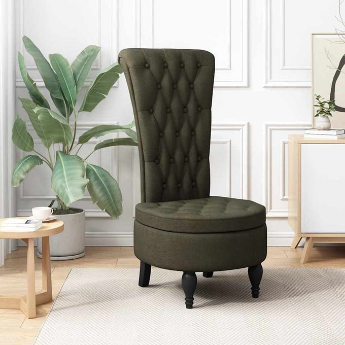 vidaXL - Slipperstoel - Leger - Groen - 56,5 - x - 70 - x - 110 - cm - Kunst - Suède - Leer