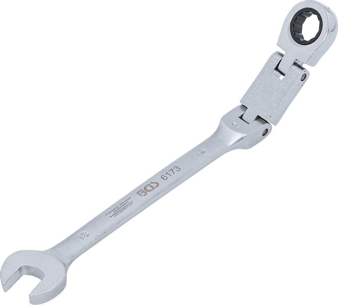 BGS Dubbelscharnierende ratelring-steeksleutel plooibaar 13 mm