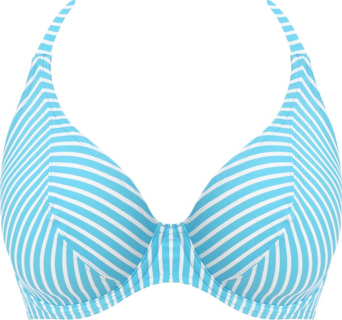 Freya JEWEL COVE UW HALTER BIKINI TOP Dames Bikinitopje - Stripe turquoise - Maat 80F