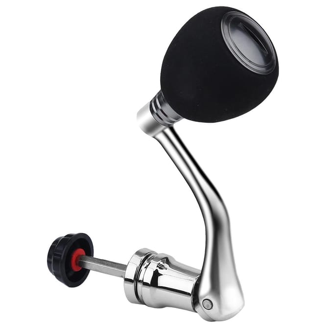 Molenspoel Vervanging Power Handvat Metalen Tuimelaar Arm Grip (Zilver Medium voor 2000 & 3000) zilver
