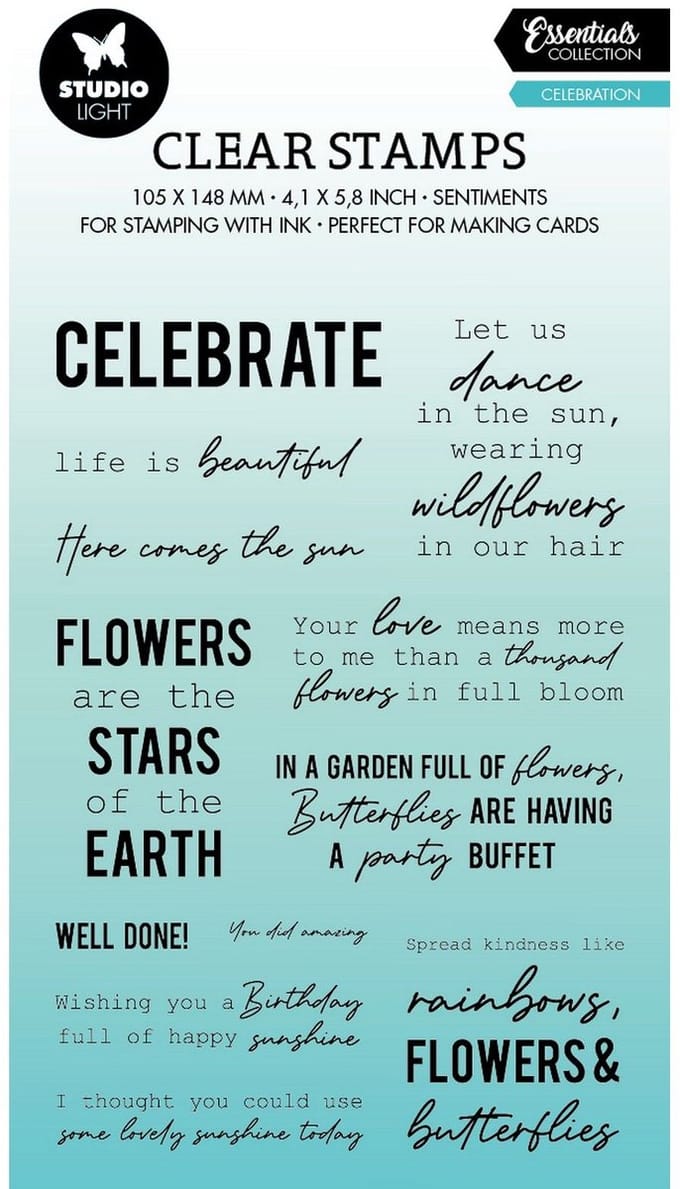 Studio Light Essentials Clear Stamps Celebrate Sentiments