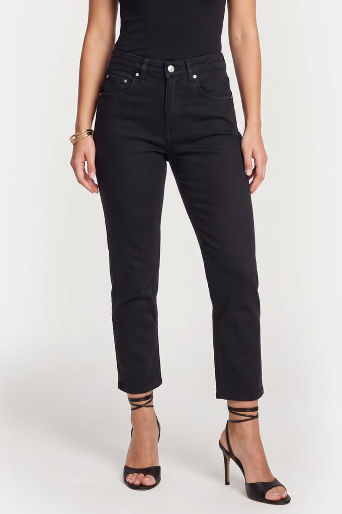 ARKET Jade Cropped Stretch Black Größe: W27 | Skinny Pants Outlet | Damen | Schwarz