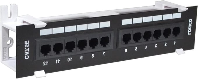 Netwerk Patchpaneel - Ethernet Paneel - Netwerk Organisatie - 12 Poorts UTP - Mini Formaat - Rood