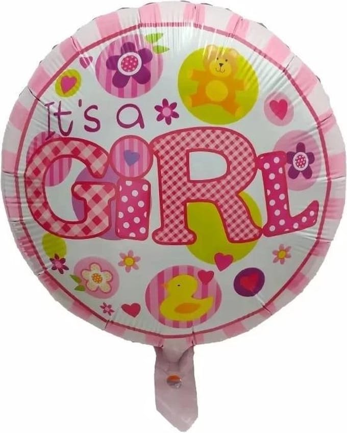 Ballon geboorte Meisje, 40cm Kindercrea