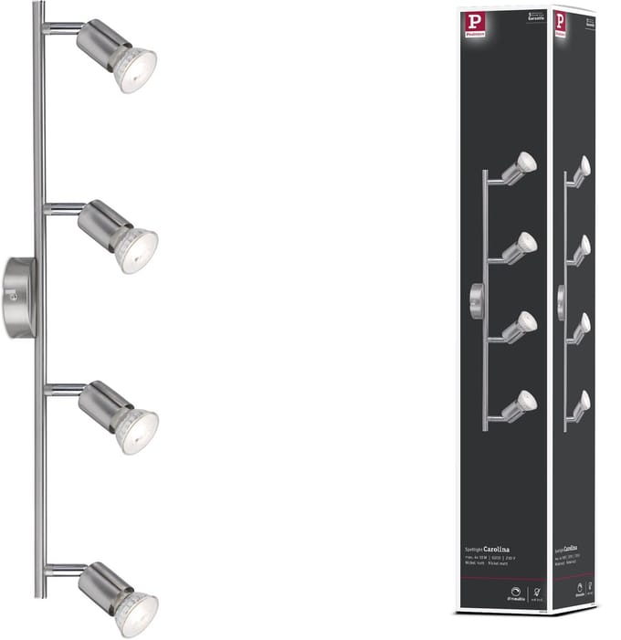 Spotlight Carolina GU10 230V max. 4x10W dimbaar Nikkel mat