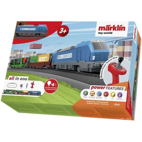 Märklin H0 startset containerlogistiek speelgoedtrein met kraan.