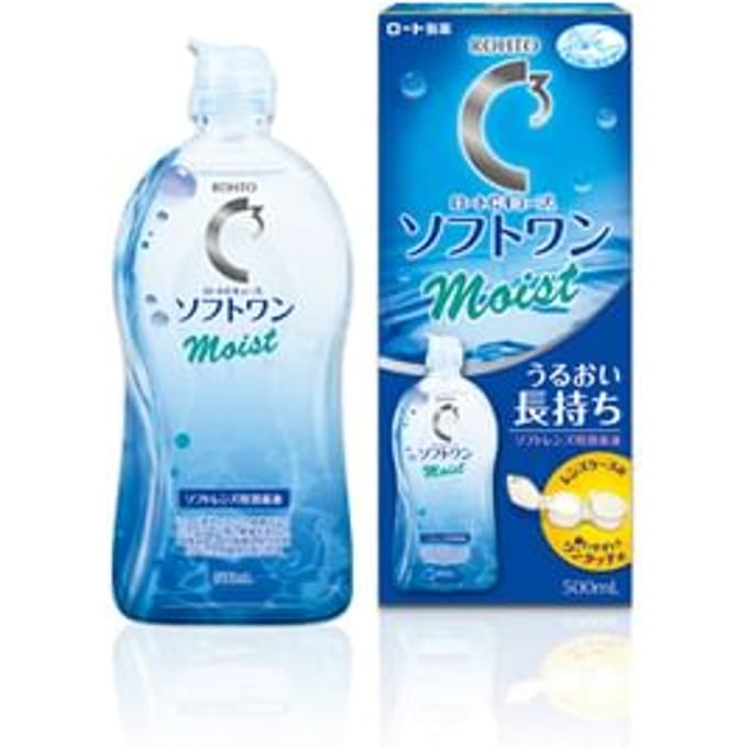 Rohto Mentholatum - Rohto C Cube Soft One Moist a Multi-Purpose Contact Lens Solution 500ml