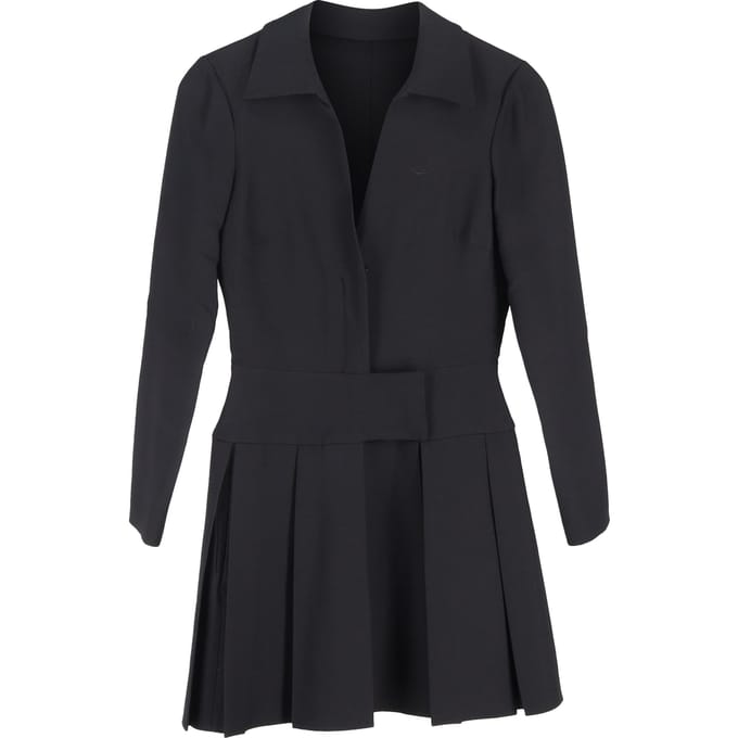 Valentino geplooide mini-jurk in zwart polyester
