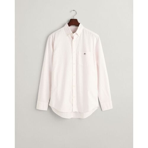 Gant Overhemd Oxford Banker Stripe Button Down Zacht Roze / male