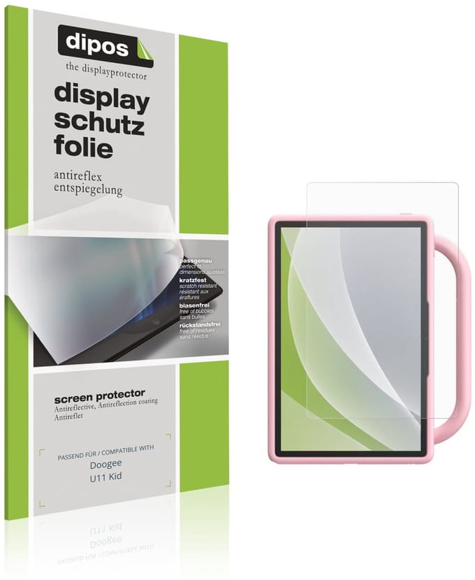 dipos – 2x Matte Beschermfolie geschikt voor Doogee U11 Kid | Krasbestendige & antireflecterende Screenprotector Ultra-Thin