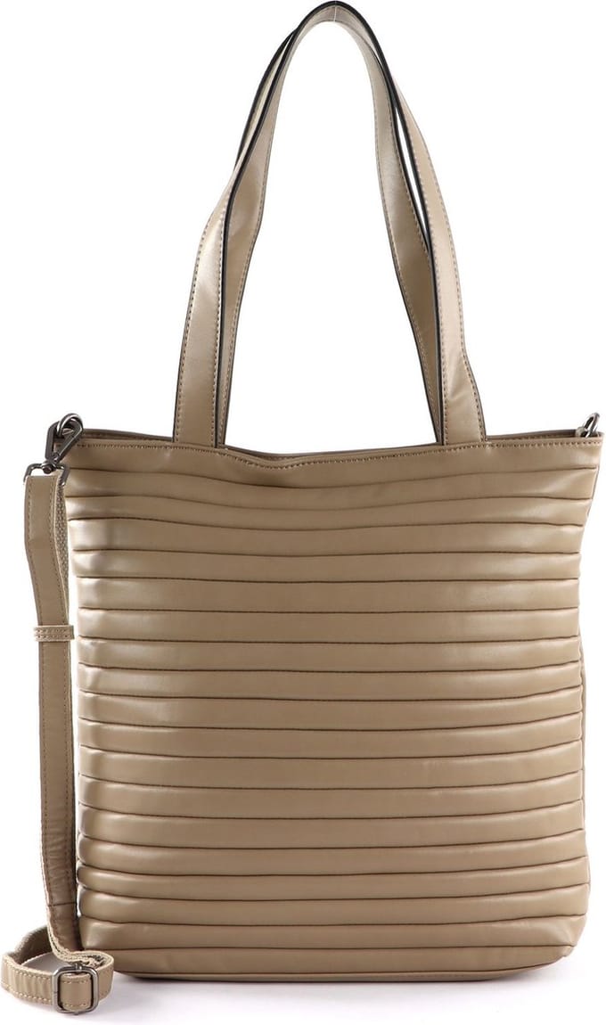 FREDsBRUDER Leren Schoudertas Tabily Shopper Dark Taupe Bruine