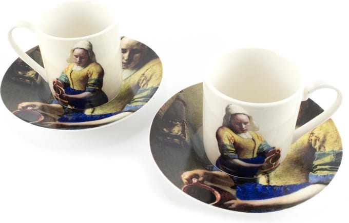 Espresso set, Vermeer, De Melkmeid, Rijksmuseum