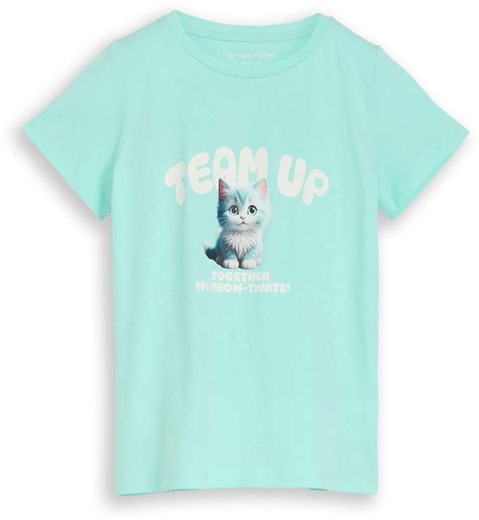 Tom Tailor - T-shirt met fotoprint - Maat 92/98 - Light Mint
