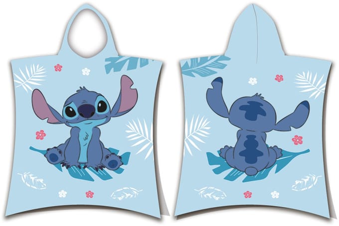 SERVIETTE PONCHO À CAPUCHE LILO ET STITCH POUR ENFANTS Après le Bain Piscine PLAGE