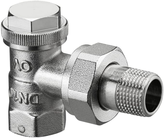 Oventrop Terugloopkoppeling „Combi 3“ DN 15, PN 10, hoek, Rg/Ms, vernikkeld - 1090362