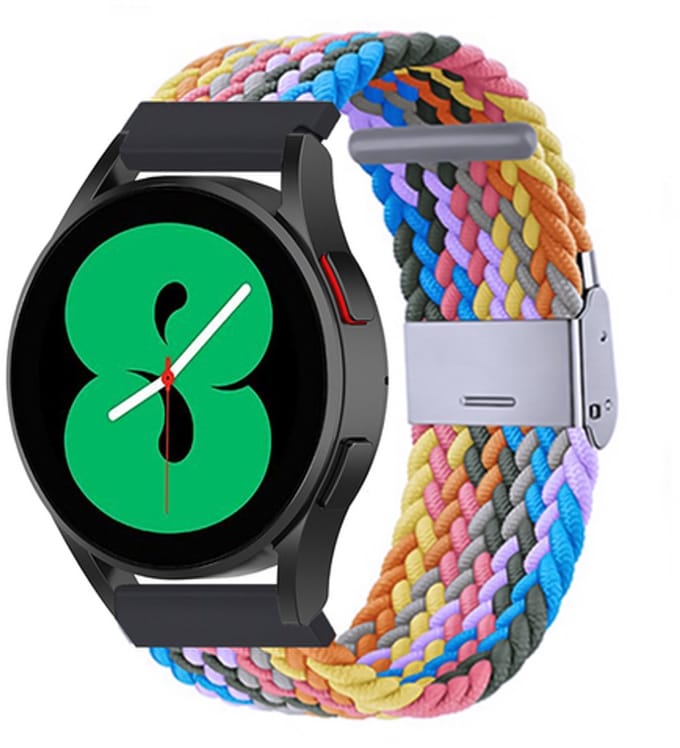 By Qubix - Braided nylon bandje - Multicolor Spring - geschikt voor Huawei Watch 5 - 46mm