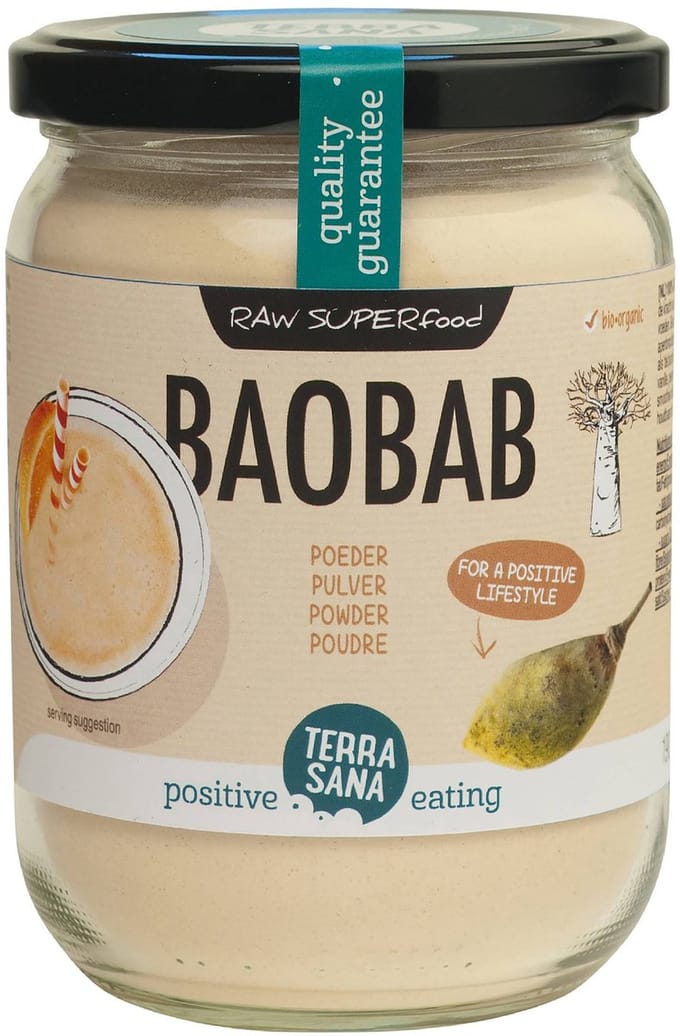 Terrasana raw baobab pdr eko - 190 gram - Superfood