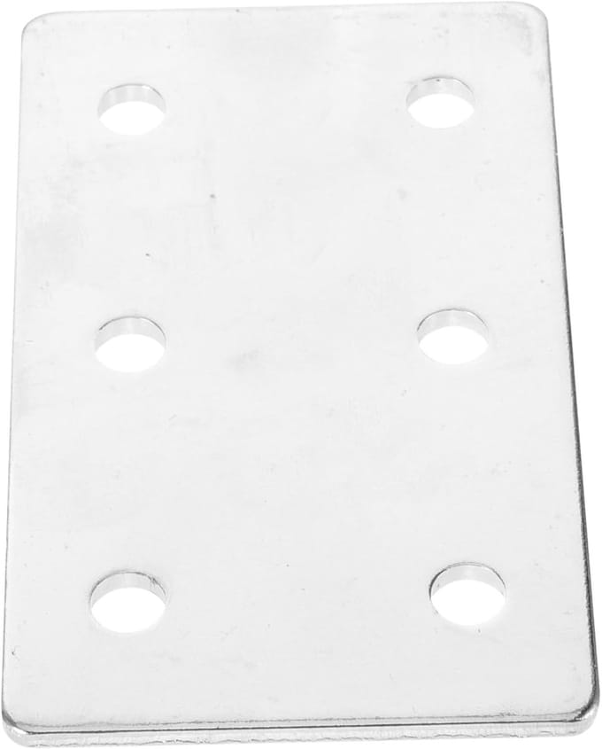 Aluminium Profiel Connector - Versterkte Plaat Beugel - Frame Constructies Bouwen - Koolstofstaal Materiaal - 8.8x5.2cm - Zilver