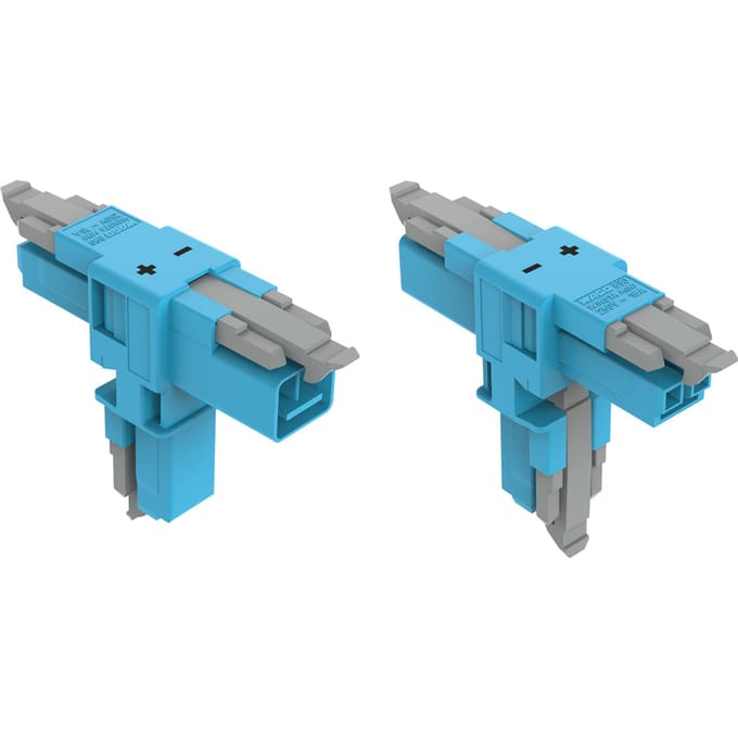 Wago T Verdeelconnector 2 Polig Blauw - 890-1620