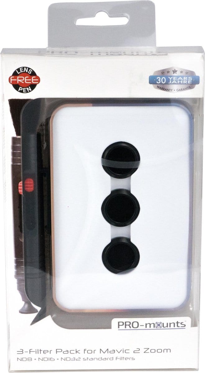 PRO-mounts 3-Filter Pack for Mavic 2 Zoom (ND8 + ND16 + ND32 standard)
