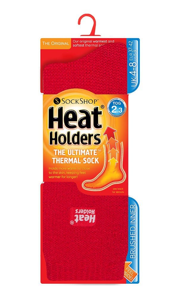 Heat Holders - Dames originele thermo sokken - Rood