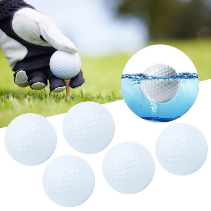 5 Stuks Set Drijvende Oefen Golfballen Water Golf Sport Training Accessoire Binnen Buiten white
