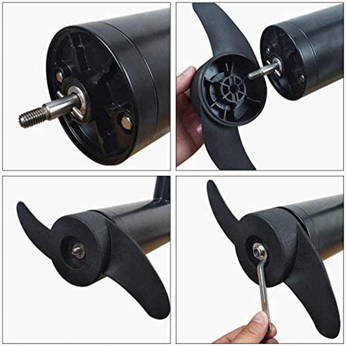 2-blads bootpropeller buitenboordmotorpropeller elektrische trollingmotor buitenboordpropeller voor zwart