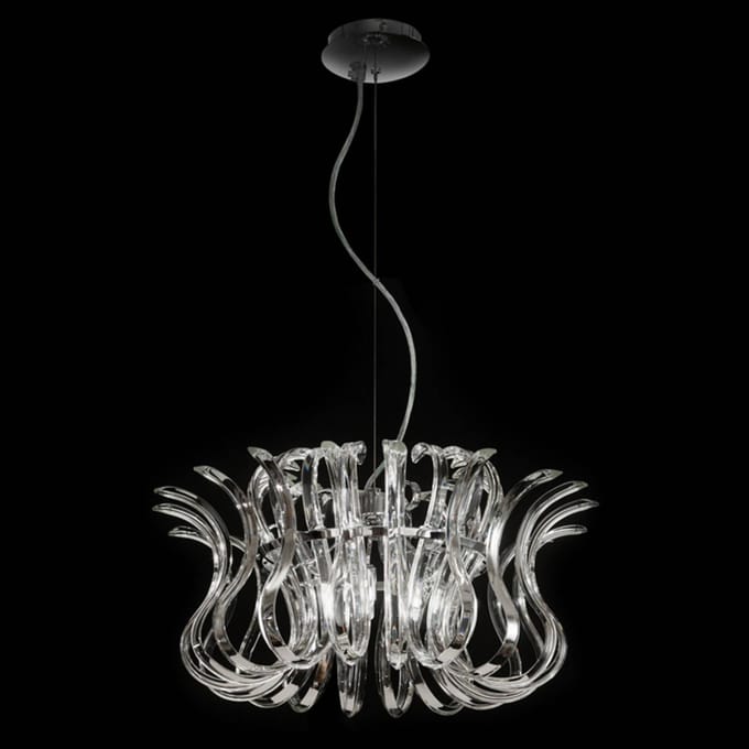Metallux Doorsnede 50 cm - glazen hanglamp Wave