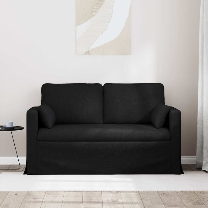 vidaXL - Bank - Zwart - 139 - x - 78 - x - 80 - cm - Stof