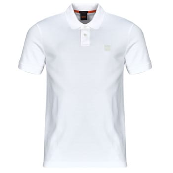 BOSS Orange Passenger Heren Stretch-Katoen Slim-Fit Polo met Logo Patch NOS
