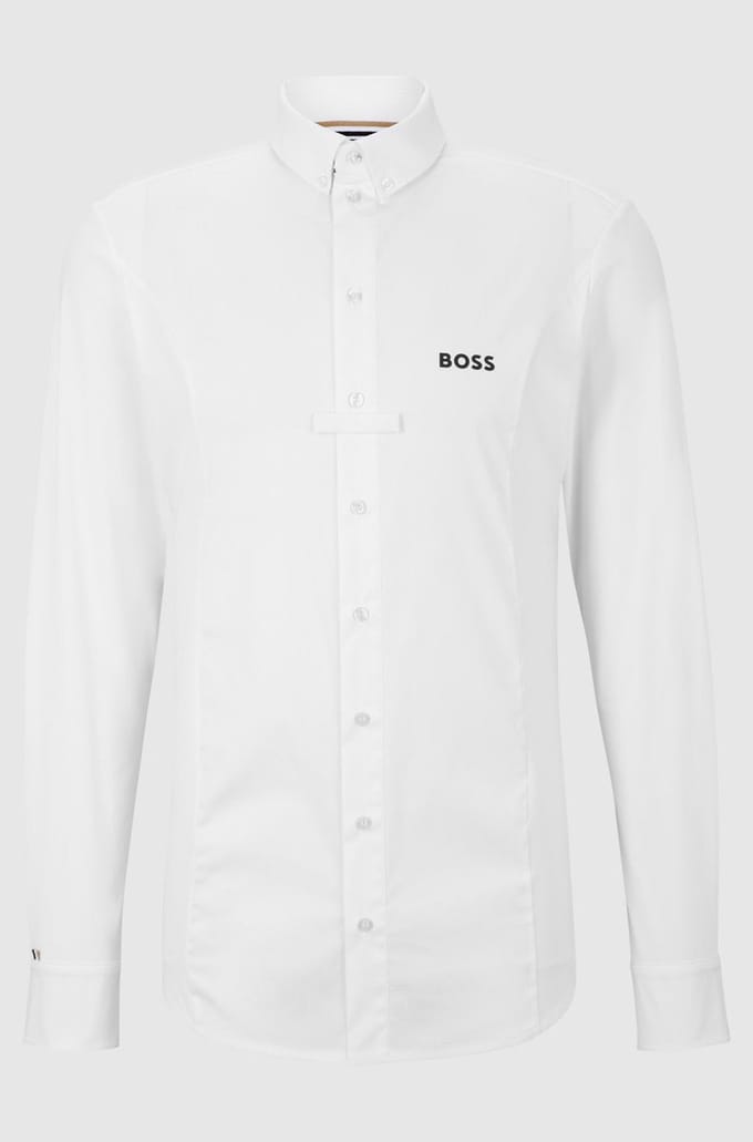 Boss Equestrian Wedstrijdshirt Heren Norman Core S Wit