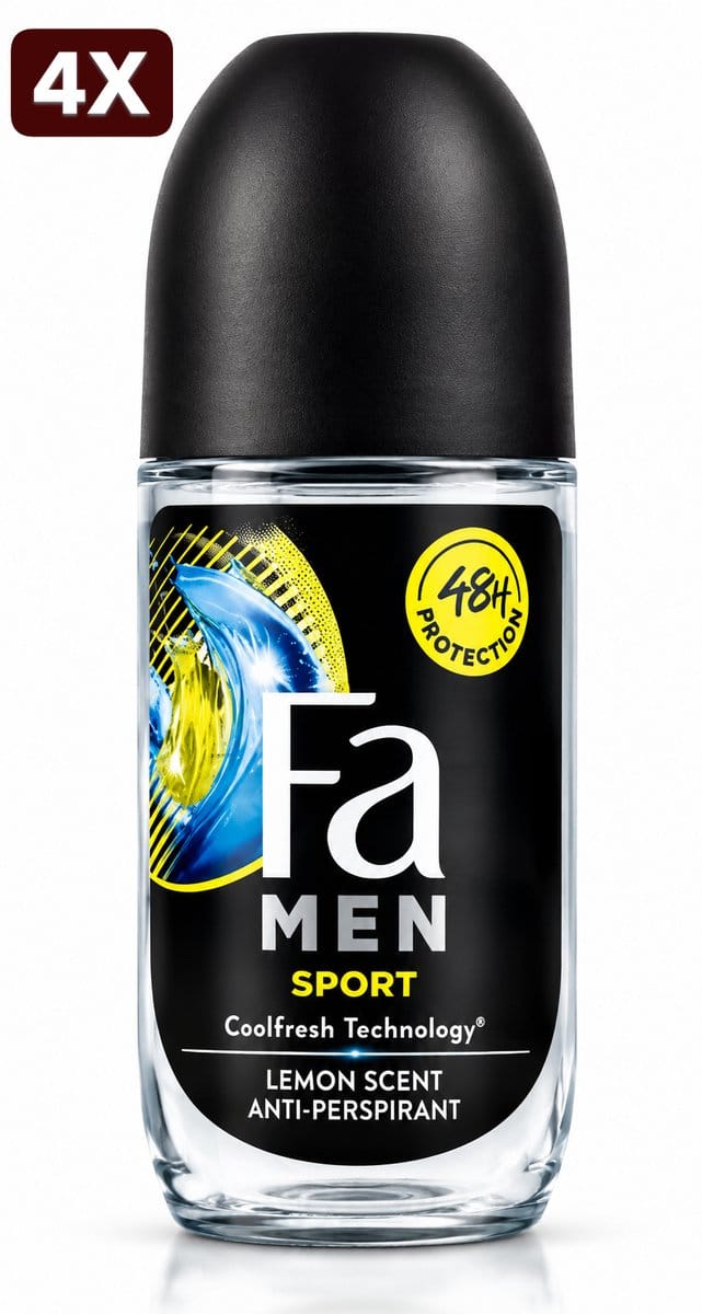 4 x Fa Men - Deodorant - Roller - Sport - 50ml
