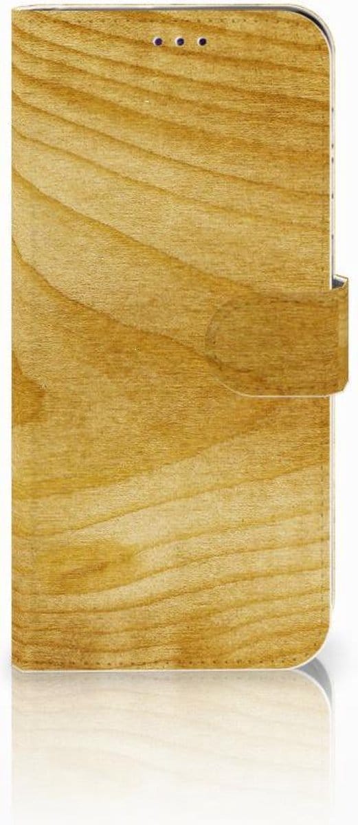Samsung Galaxy A50 Book Style Case Licht Hout