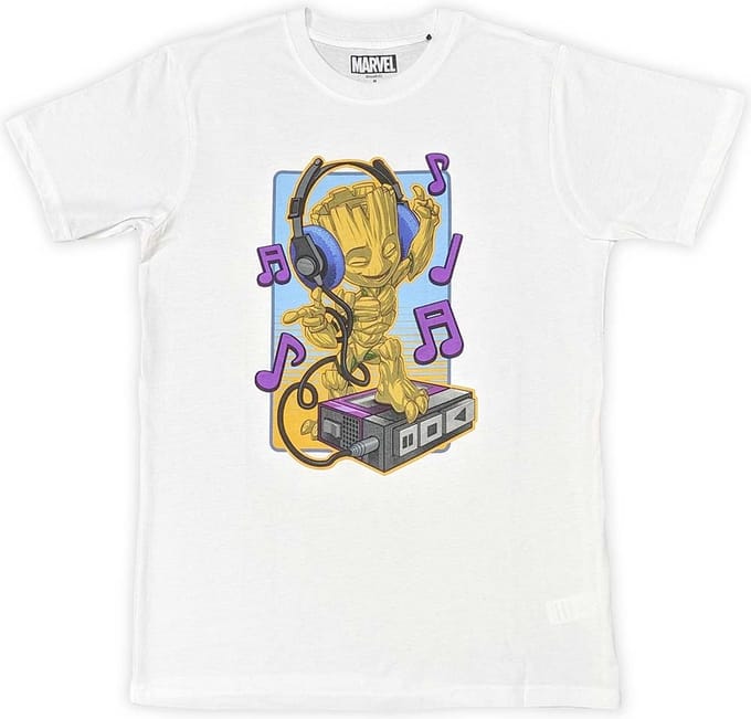 Marvel Guardians Of The Galaxy - Groot Dancing Heren T-shirt - 2XL - Wit