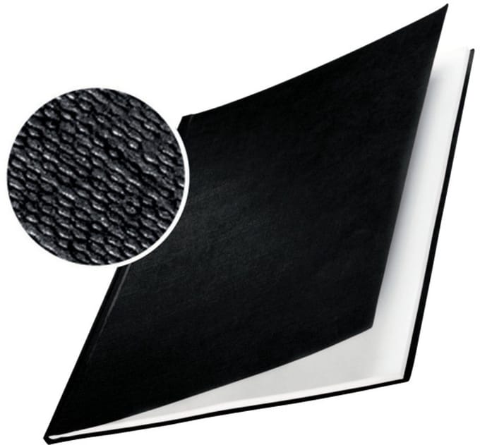 LEITZ Buchbindemappe impressBind, A4, 28 mm, schwarz, Hard Cover, mit Leinenüberzug, Fassungsvermögen: 246 - 280 Blatt (7397-00-95)