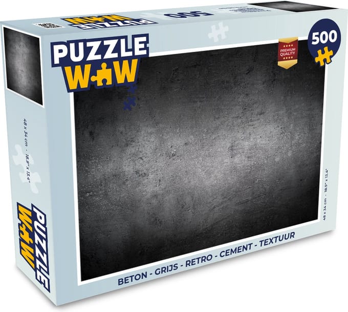 Puzzel Beton - Grijs - Retro - Cement - Textuur - Legpuzzel - Puzzel 500 stukjes