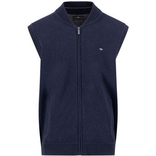 Fynch-Hatton Vest Zip College Supersoft Cotton Navy / male