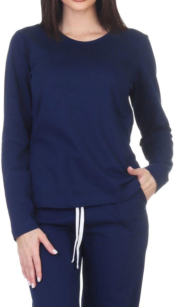 Damespyjamashirt met lange mouwen mix & match