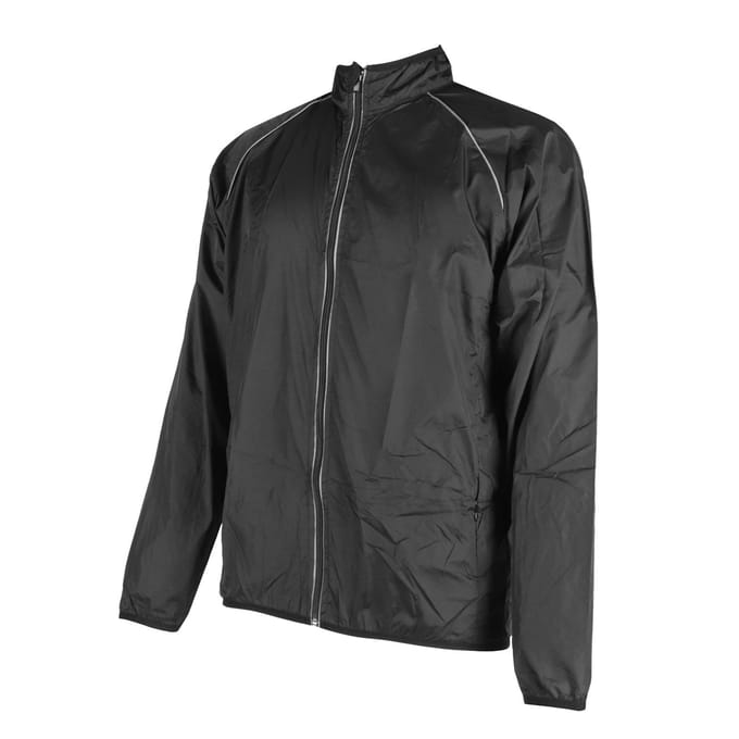 Fietsjas Lichtgewicht Waterdicht Fiets Windjack Reflecterend Hardlopen Wandelen Jas L black