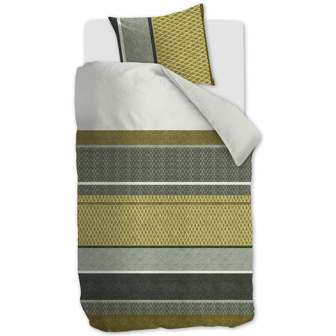 Beddinghouse Benthe dekbedovertrek - Eenpersoons - 140x200/220 - Groen