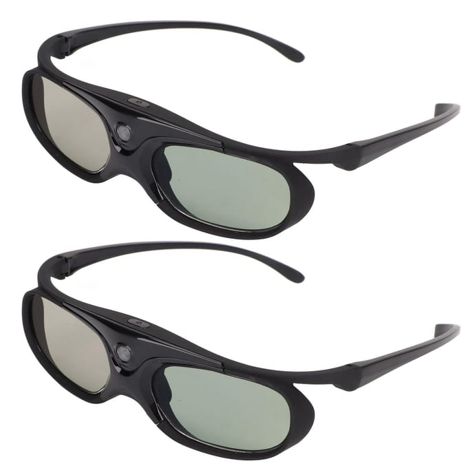 2 stuks 144Hz 3D Actieve Shutter Brillen DLP LinK LCD Lens 3D Brillen voor 3D DLP Projectoren
