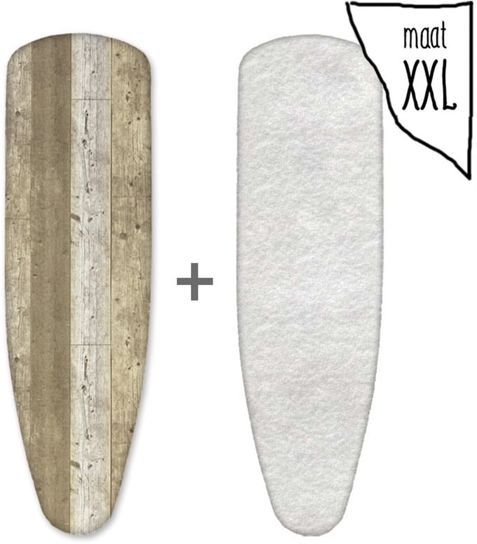 Leuke Strijkhoezen | Strijkhoes met Molton - Oak Woody - maat XXL - complete set