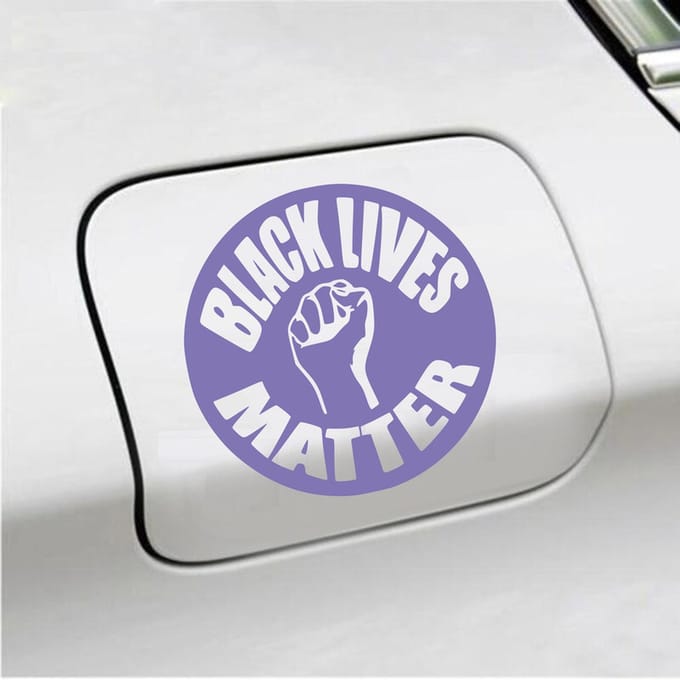 Bumpersticker - Black Lives Matter - 15 X 15 - Paars
