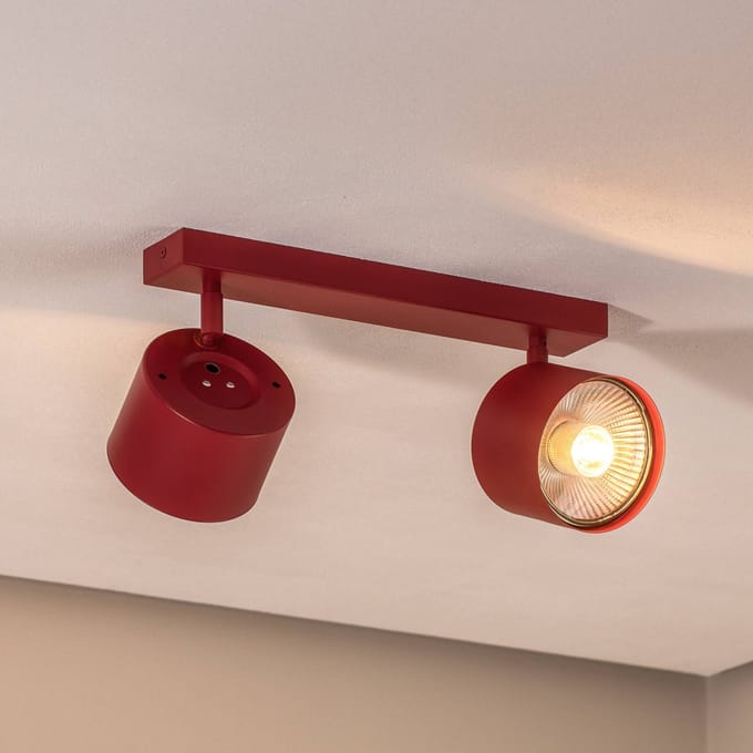 Argon Plafondspot Chloe verstelbaar 2-lamps, rood