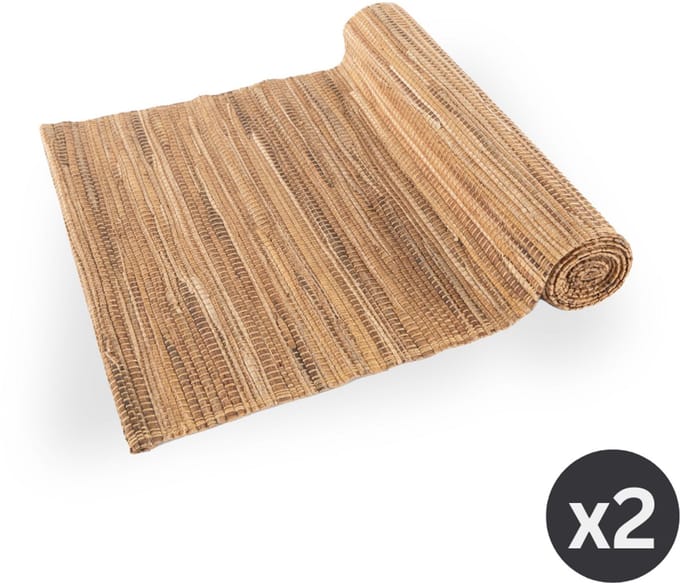 Tiseco - Tafelloper ASTER - SET/2 - waterhyacint - 30x45 cm, taupe